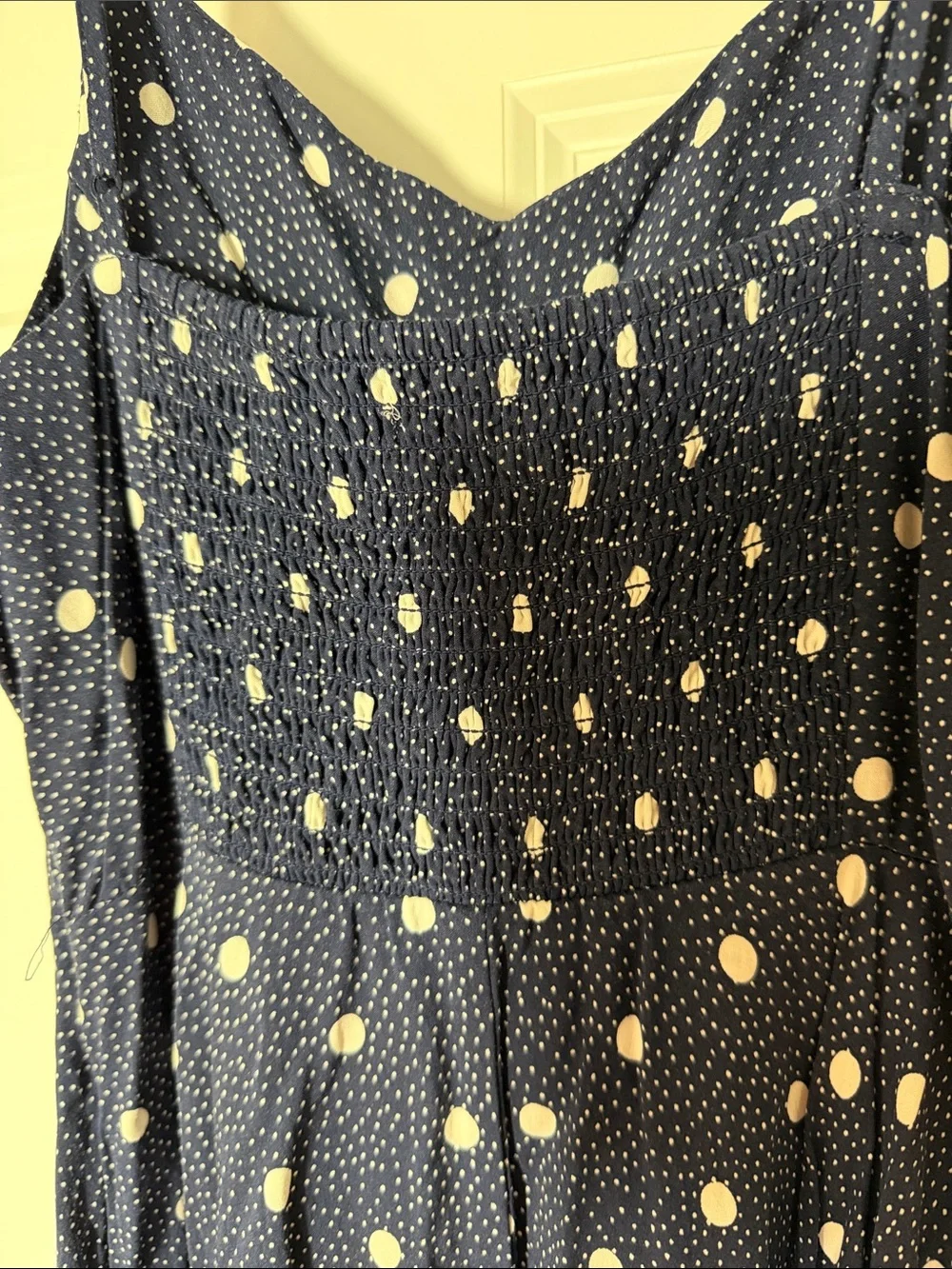 Old Navy Navy Polka Dot Spaghetti Strap Mini Dress - Picture 6 of 7